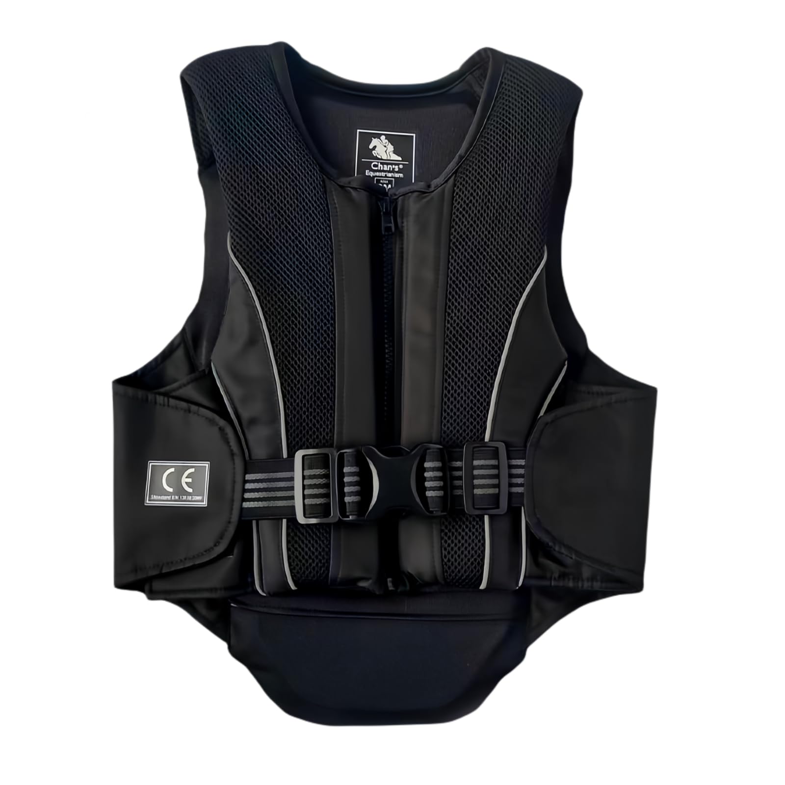 Chaleco de equitación para niños y jóvenes, Chaleco de equitación profesional, ropa protectora de escalera de seguridad negra,Chaleco de seguridad para niños y adultos