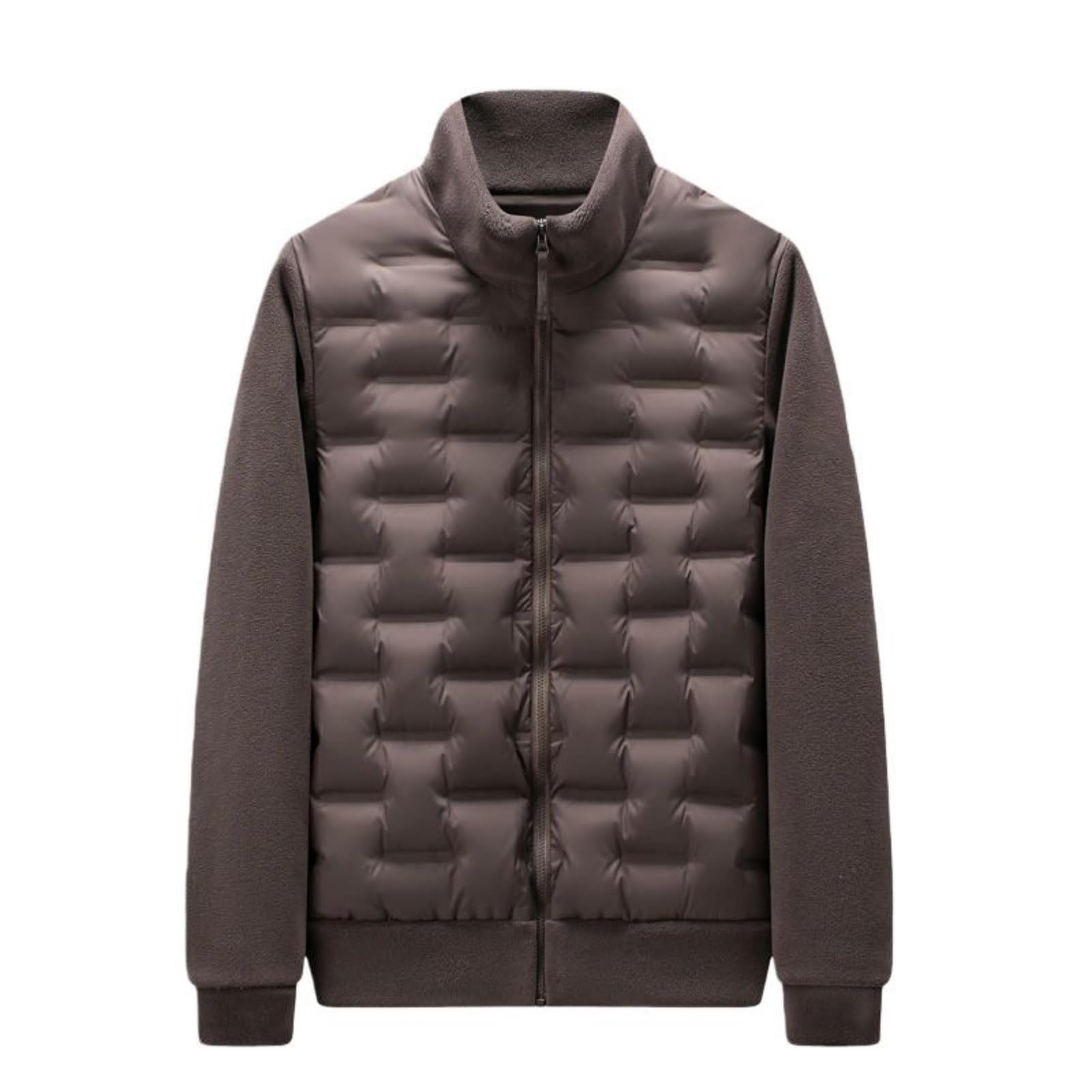 Piumino da uomo autunno inverno leggero colletto alla coreana impiombato casual caldo piumino