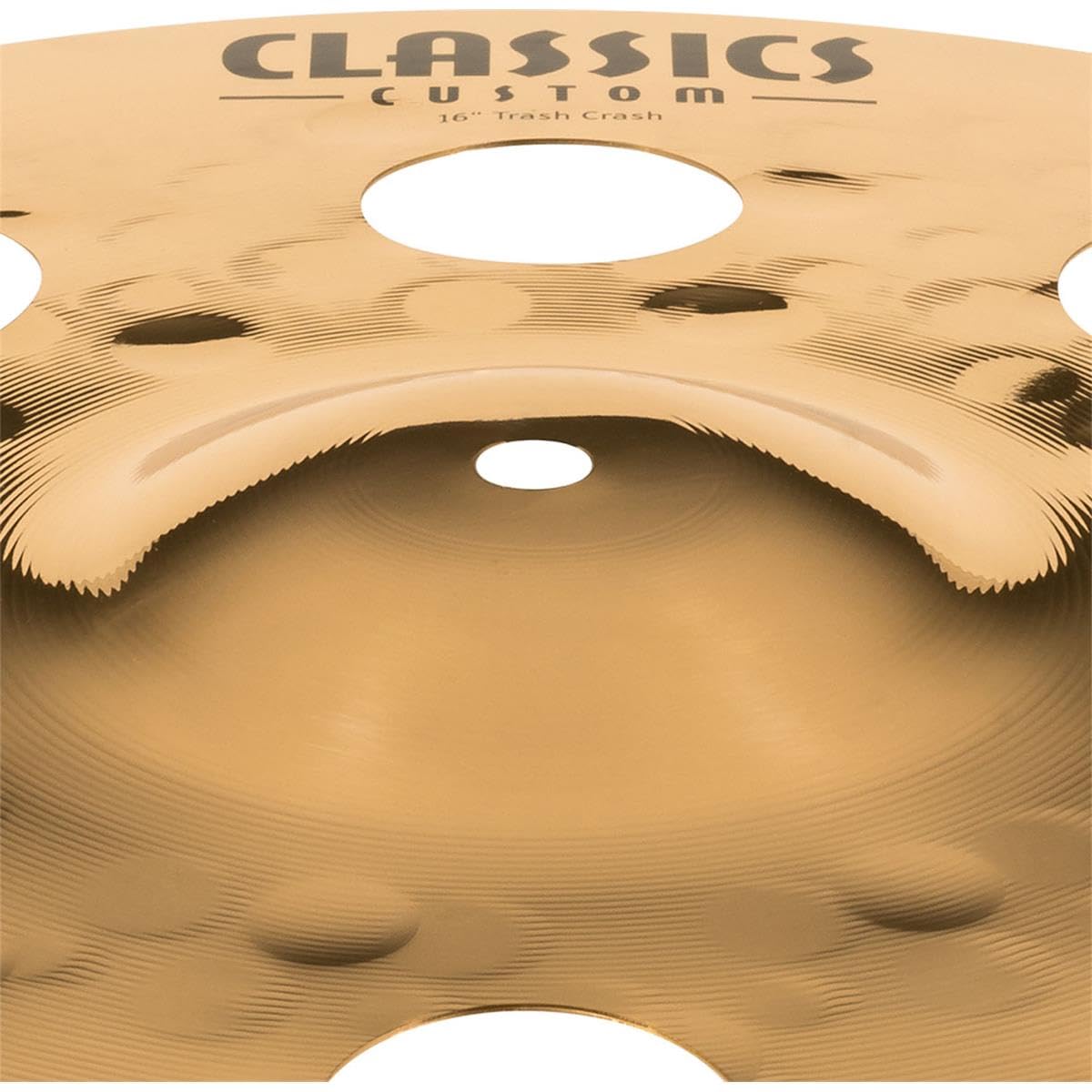Meinl Cymbals Classics Custom Brilliant Plato Trash Crash de 16 pulgadas (40,64cm) Platillos de Batería - Bronce B12, Acabado Brillante (CC16TRC-B)