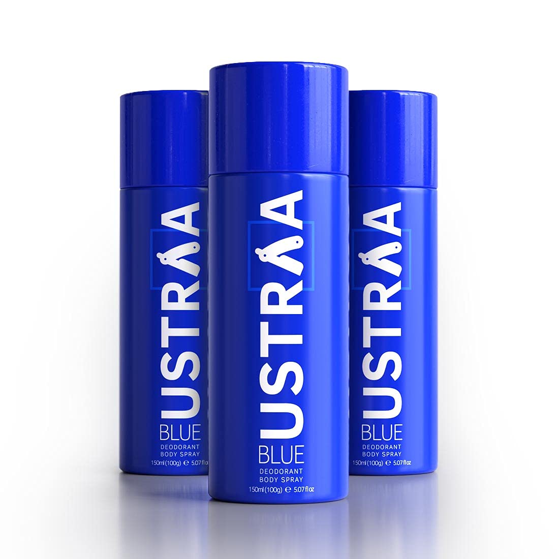 Ustraa BLUE Deodorant Body Spray, 150 ml- Set of 3