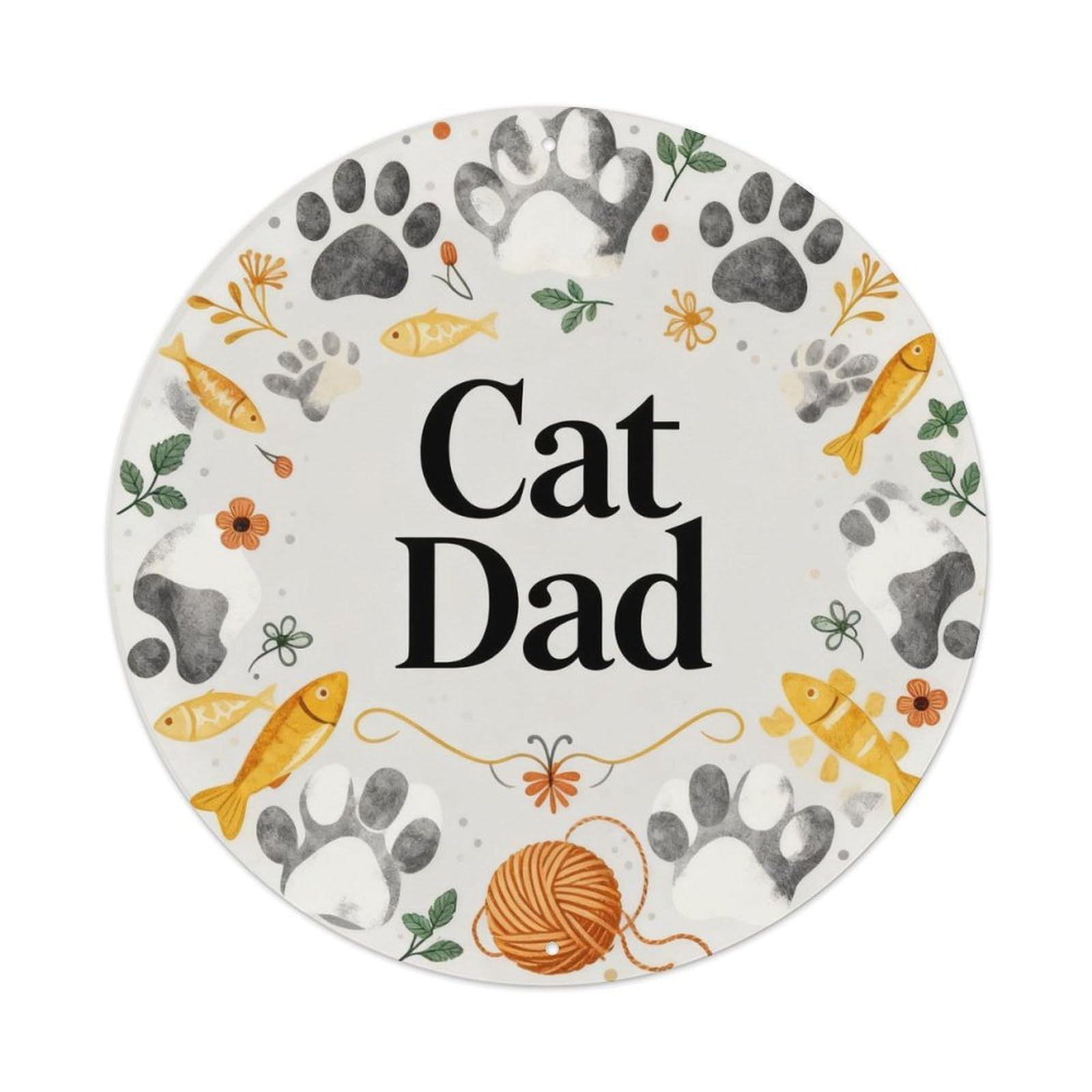 Cat Dad Metal Tin Sign Plaque