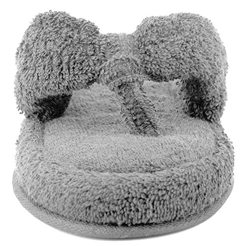 EuropeanSoftest Women's Cozy Memory Foam Soft Premium 100% Terry Cotton Cloth SPA Thong Flip Flops House Indoor Slippers2