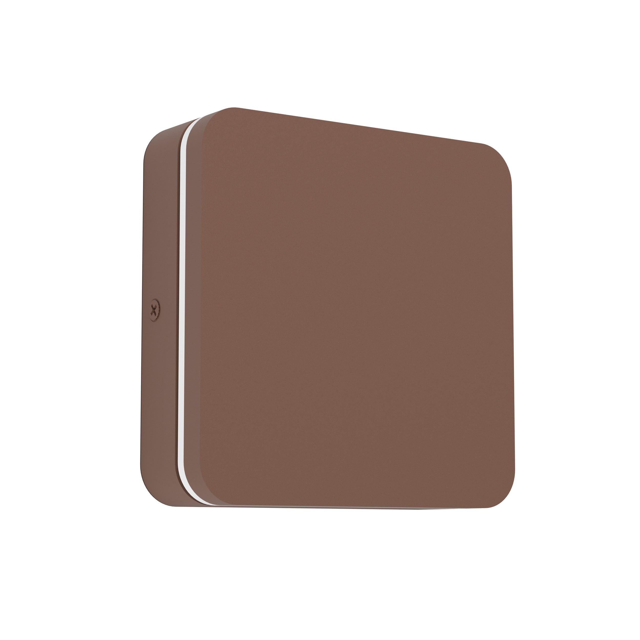 Eglo LED lampada da parete esterna Pedersano, IP44 | quadrata, orientabile, per parete casa, luce decorativa esterno marrone ruggine, illuminazione calda - neutra - fredda