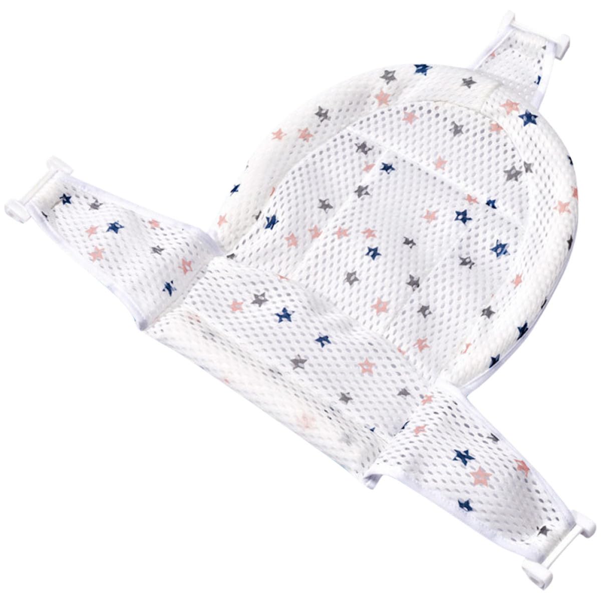 Adjustable Bathing Net with Multi-Buckle Support Comfortable Shower Mesh Seat for Newborns Tub Safety Cushion Protecting Spine and Preventing Slips