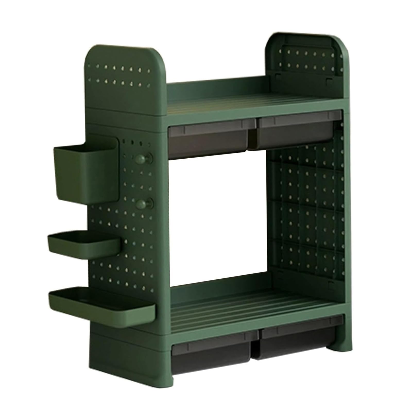 Étagère de rangement de bureau avec tiroir et porte-stylo blanc pour fournitures