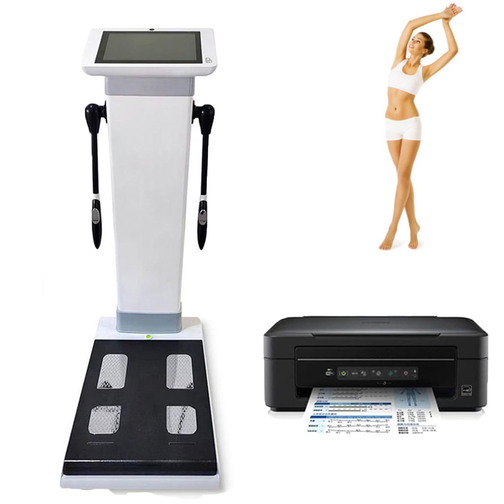 Monitor i skala składu ciała, maszyna do analizy bioimpedancji, dla tkanki tłuszczowej, BMI, masy ciała, masy mięśniowej, 11-440lb, 83-210 cm