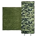 Stephen Joseph, Toddler All Over Print Nap Mat with Soft Blanket and Removable Pillow for Boys & Girls, Kids Sleeping Bag for Elementary, Daycare, Preschool with Carry Handle, Camo