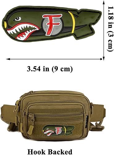 Miniatura 2 de 2 piezas de AliPlus Military Fan Collection Series Tactical Morale Patch Parche de PVC con parte trasera (F-Bomb)