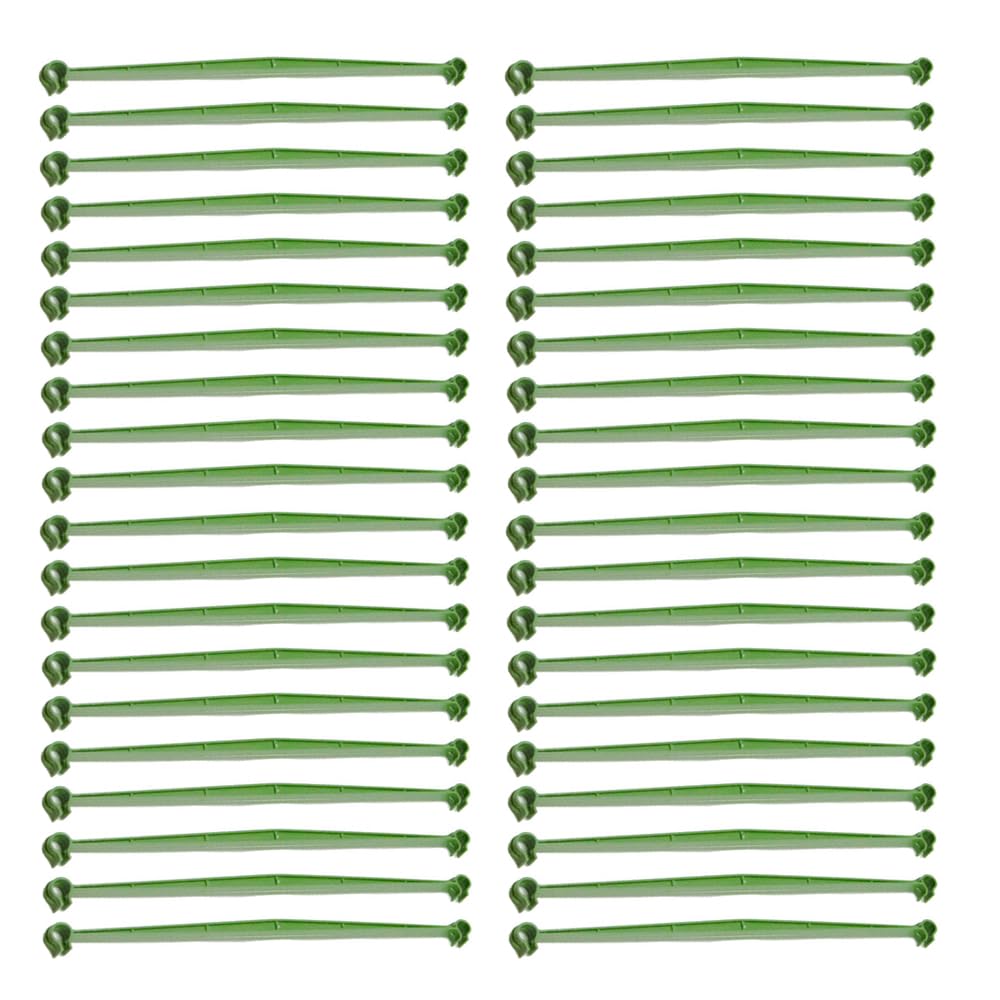 TopHomer 2 Clips for 16mm Stake, 40 Pack Plant Support Stakes with Garden Single Stem Support, Amaryllis Cage Support Rings, for Tomatoes, Orchid, Lily, Peony, Rose, and Indoor Plant Sticks