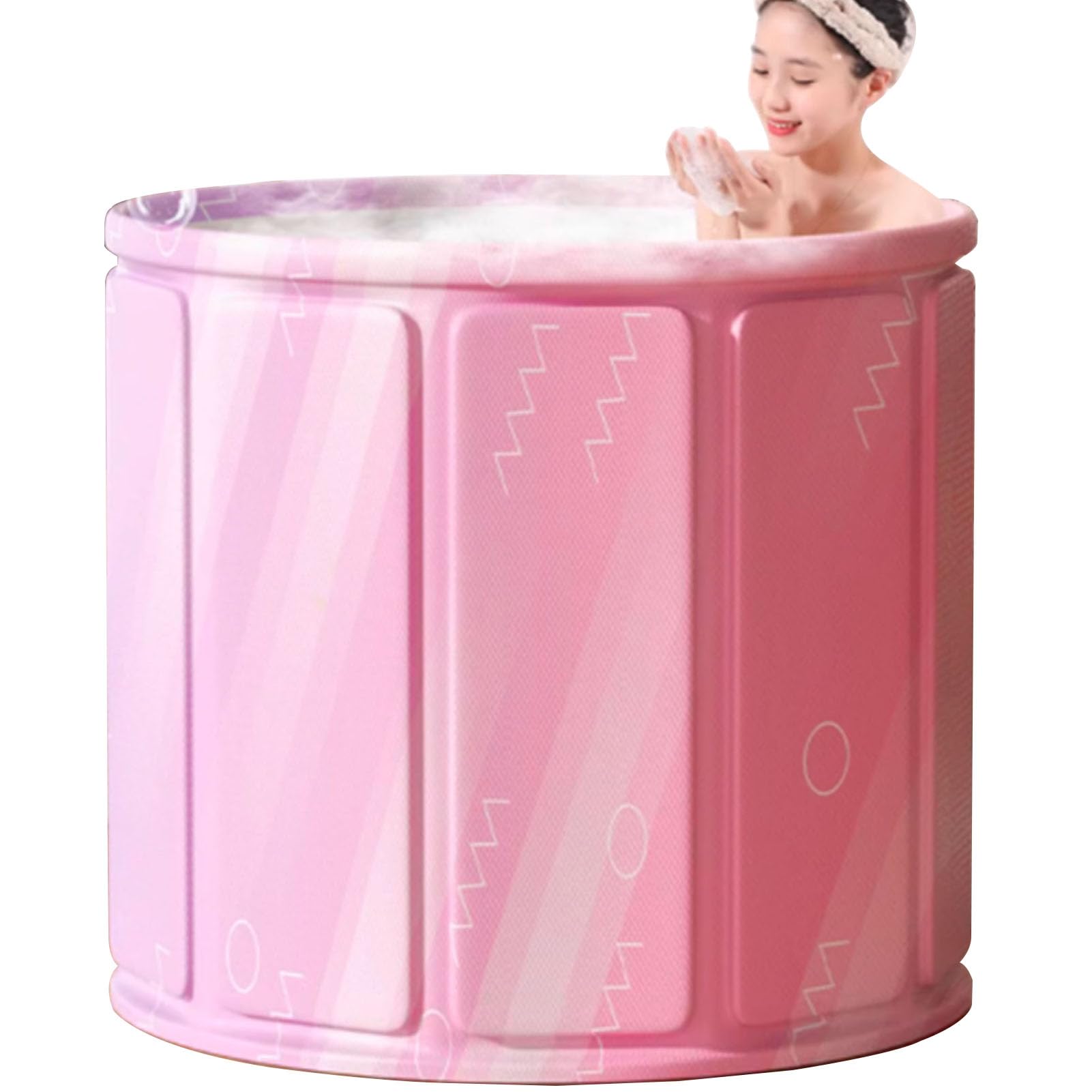 Tragbare Faltbare Badewanne für Erwachsene - Mobile Eisbadewanne für Dusche, Freistehend, Ideal für Kleines Badezimmer (80cm, Schwarz)
