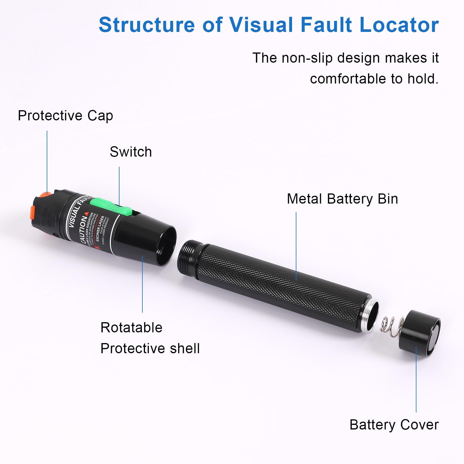 2-in-1 FTTH Glasfaser Tester Werkzeugsatz, Glasfaser-Leistungsmesser 70dBm ~ + 10dBm, 30 MW Glasfaser-Visual Fault Locator, VFL-Glasfaser-Teststift