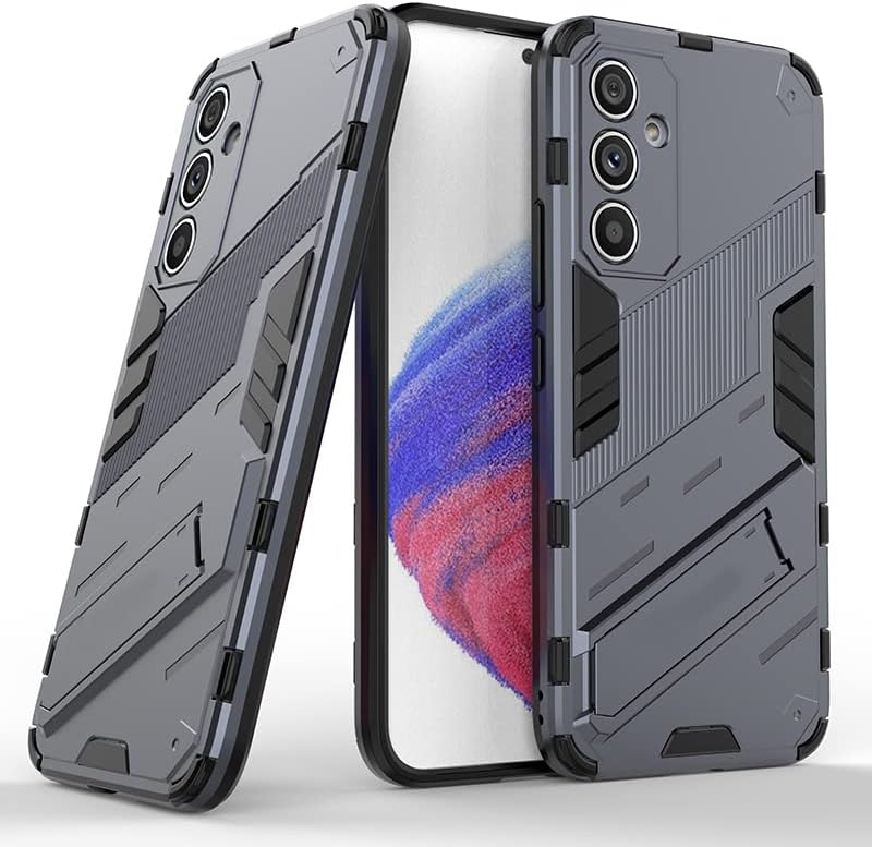 Funda de TPU con función atril de grado militar para Samsung Galaxy A54 5G, resistente a prueba de golpes, para Samsung A54, color gris