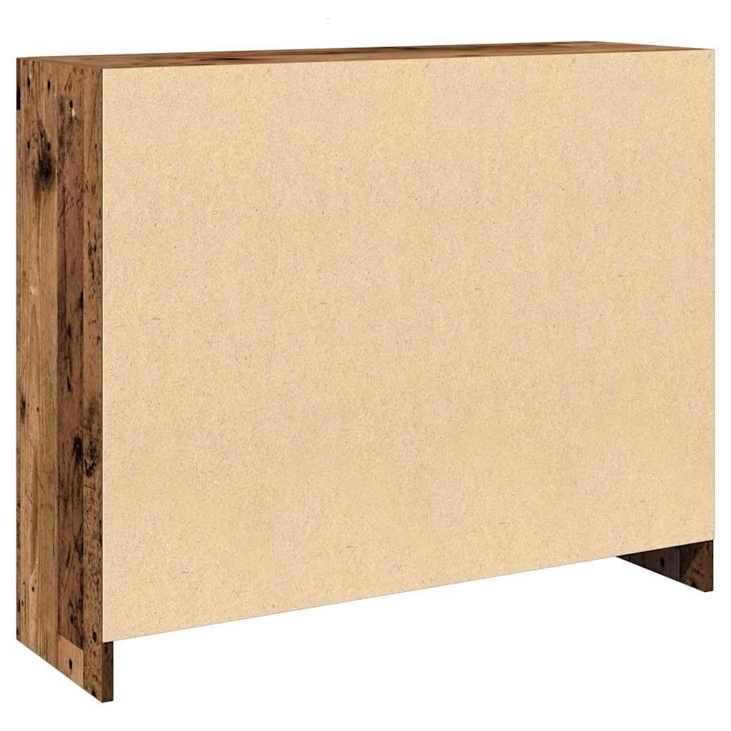 vidaXL Sideboard Altholz-Optik 91x28x75 cm Holzwerkstoff, Kommode, Anrichte, Küchenschrank, Buffet, Schrank, Flurschrank, Wohnzimmerschrank