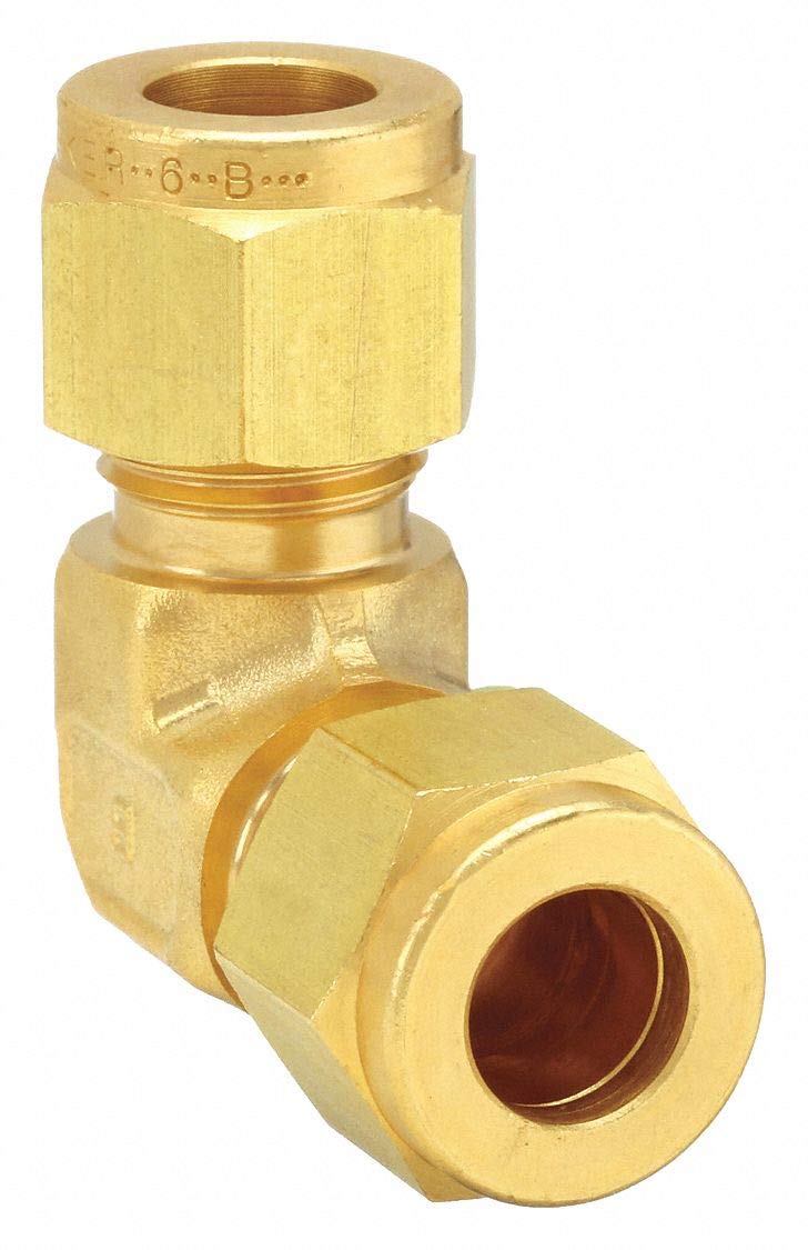 HANNIFIN 4-4-EBZ-B 1/4IN Tube OD, Brass, Union Elbow