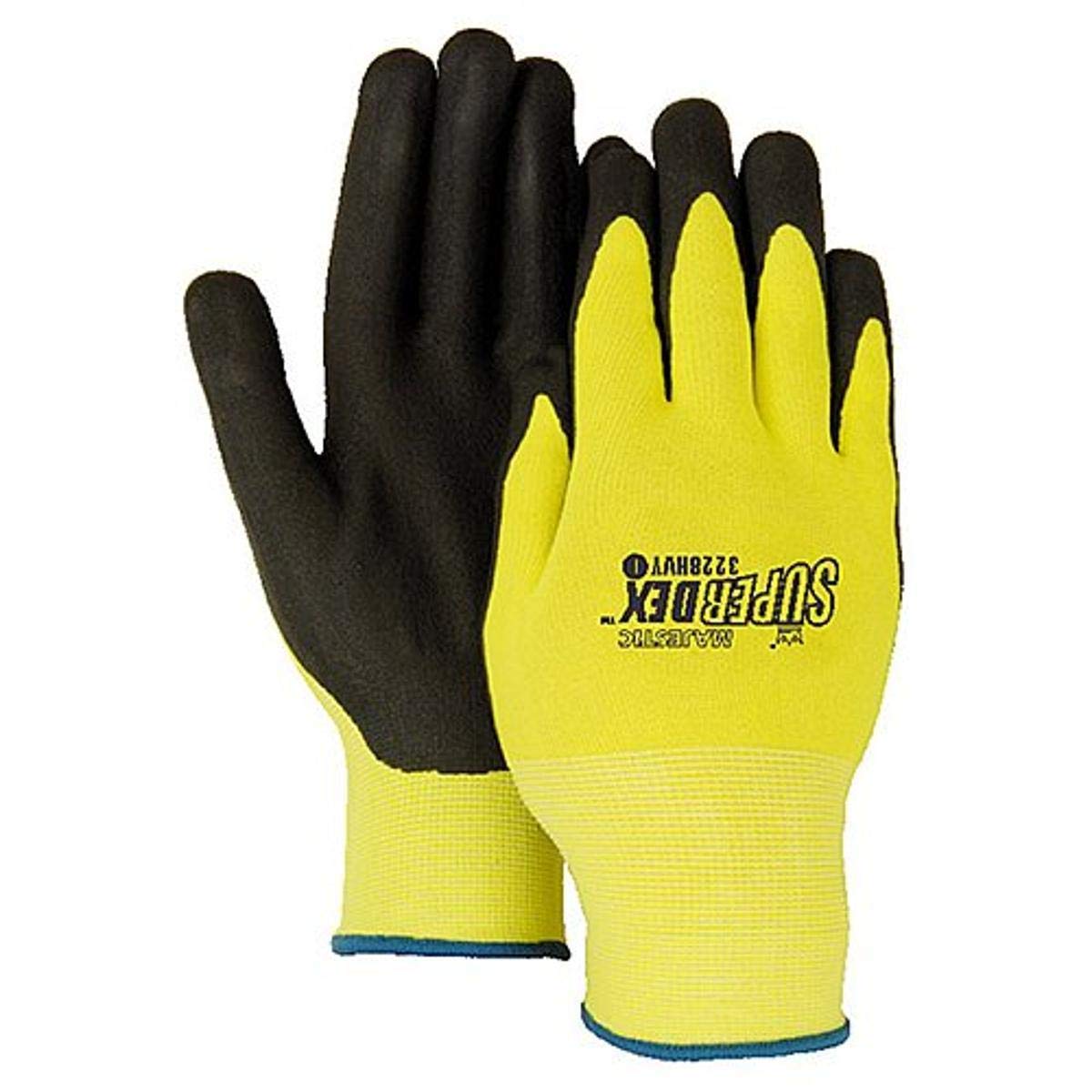 Majestic Glove 3228 Industrial Glove, Micro Foam Nitrile Palm/Nylon, Dark Gray (Pack of 12)