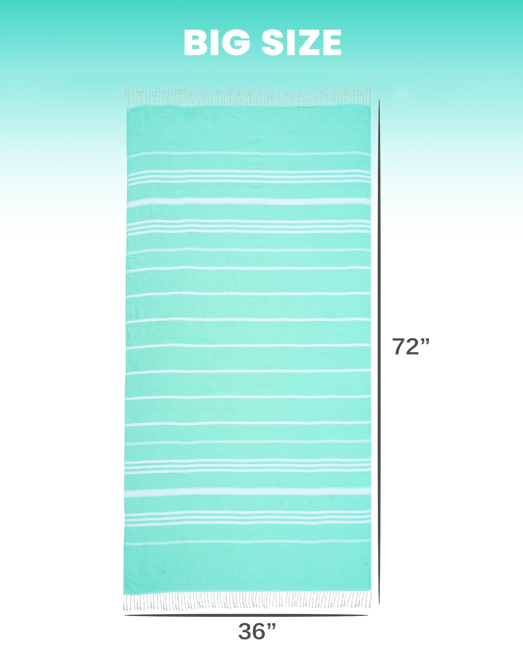 Türkische Strandtücher aus Baumwolle, schnell trocknend, sandfrei, übergroß, für Bad, Pool, Schwimmtuch, extra groß, XL, große Decke, Reiseutensilien, Kreuzfahrtzubehör, EIN Muss für Urlaub, 2