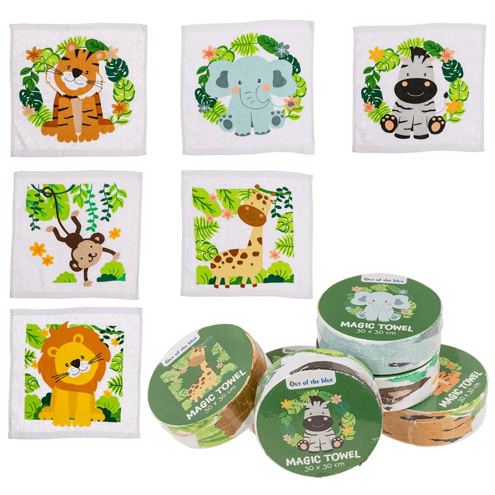 That's Crackers! Safari Animals | Magic Expanding Flannel | Single | Little Gift | Cracker Filler