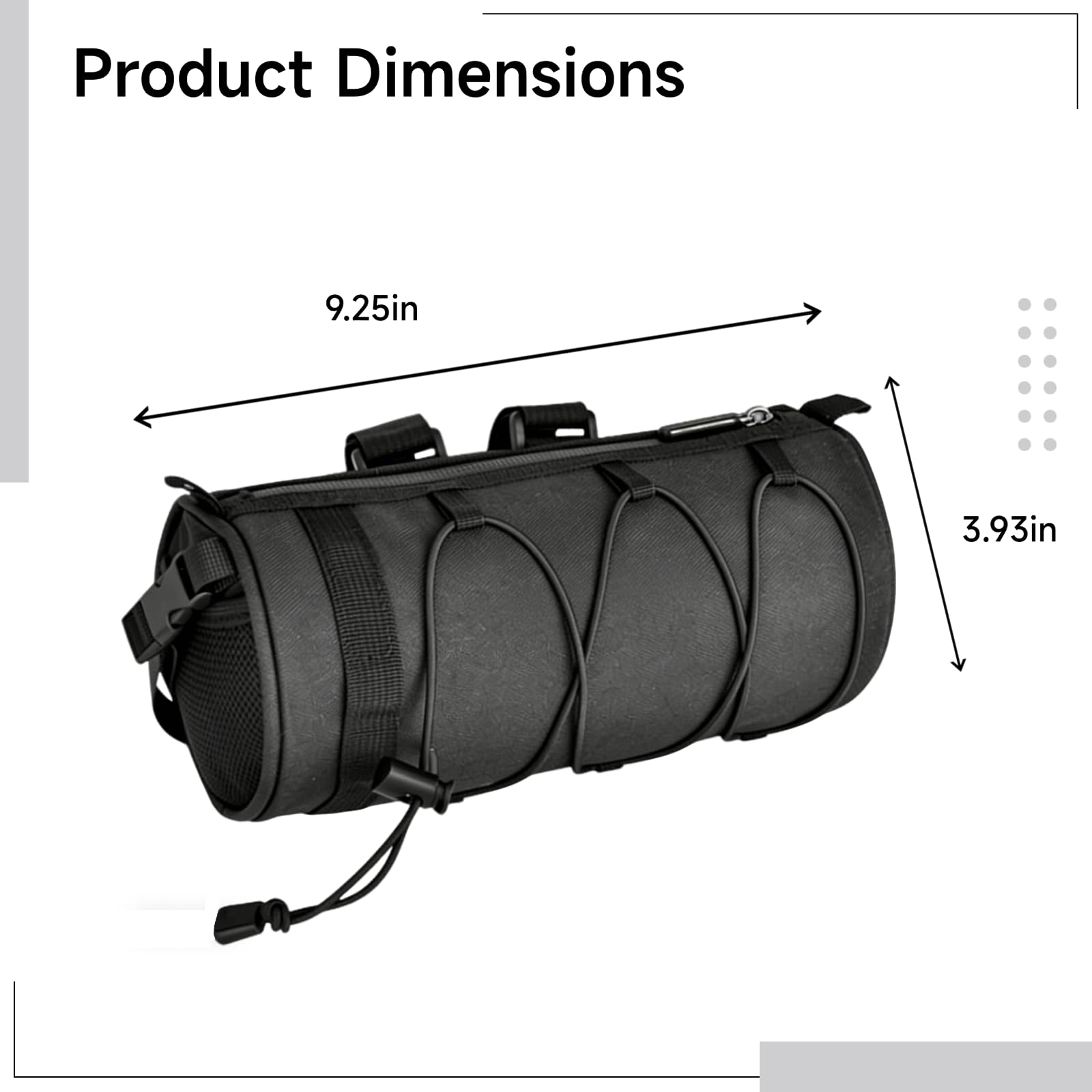 Sac de guidon de vélo, sac vélo imperméable 12 in 2 L, poche avant légère en nylon 900D, pour vélo de montagne et de route, accessoire de cyclisme, rangement pratique pour le guidon au quotidien
