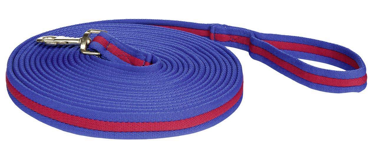 HKM Soft - Guinzaglio per longitudinale, 800 cm, Colore: Blu/Rosso