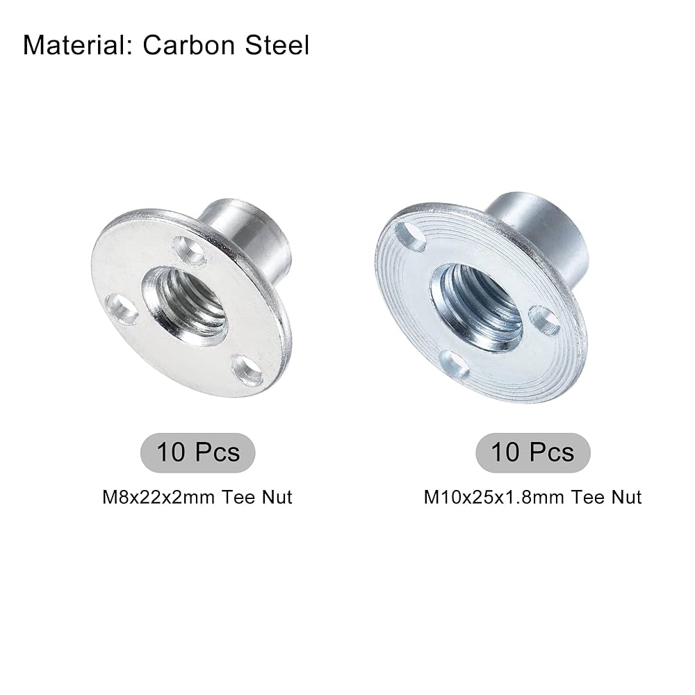 AVF M8 Steel Pronged Tee Nut, Pack Of 10 | Departments | At B&Q