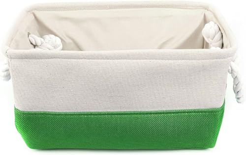 Miniatura 3 de uxcell Canasta de almacenamiento de tela plegable con asas dobles, contenedores plegables para almacenamiento de ropa de lavandería, organizador