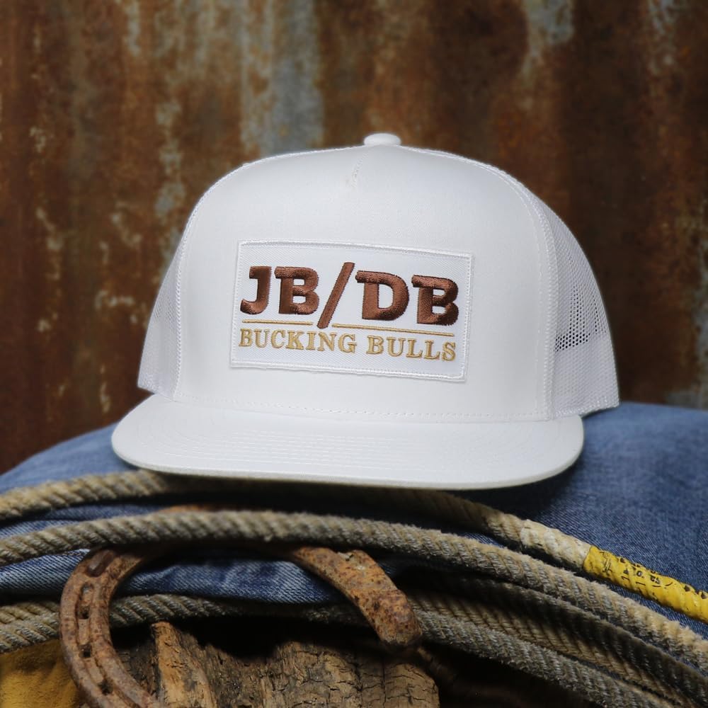 Rodeo Time Dale Brisby JB Mauney JB/DB Bucking Bulls Adjustable Snapback Trucker Hat, Vintage Western Baseball Cap, One Size