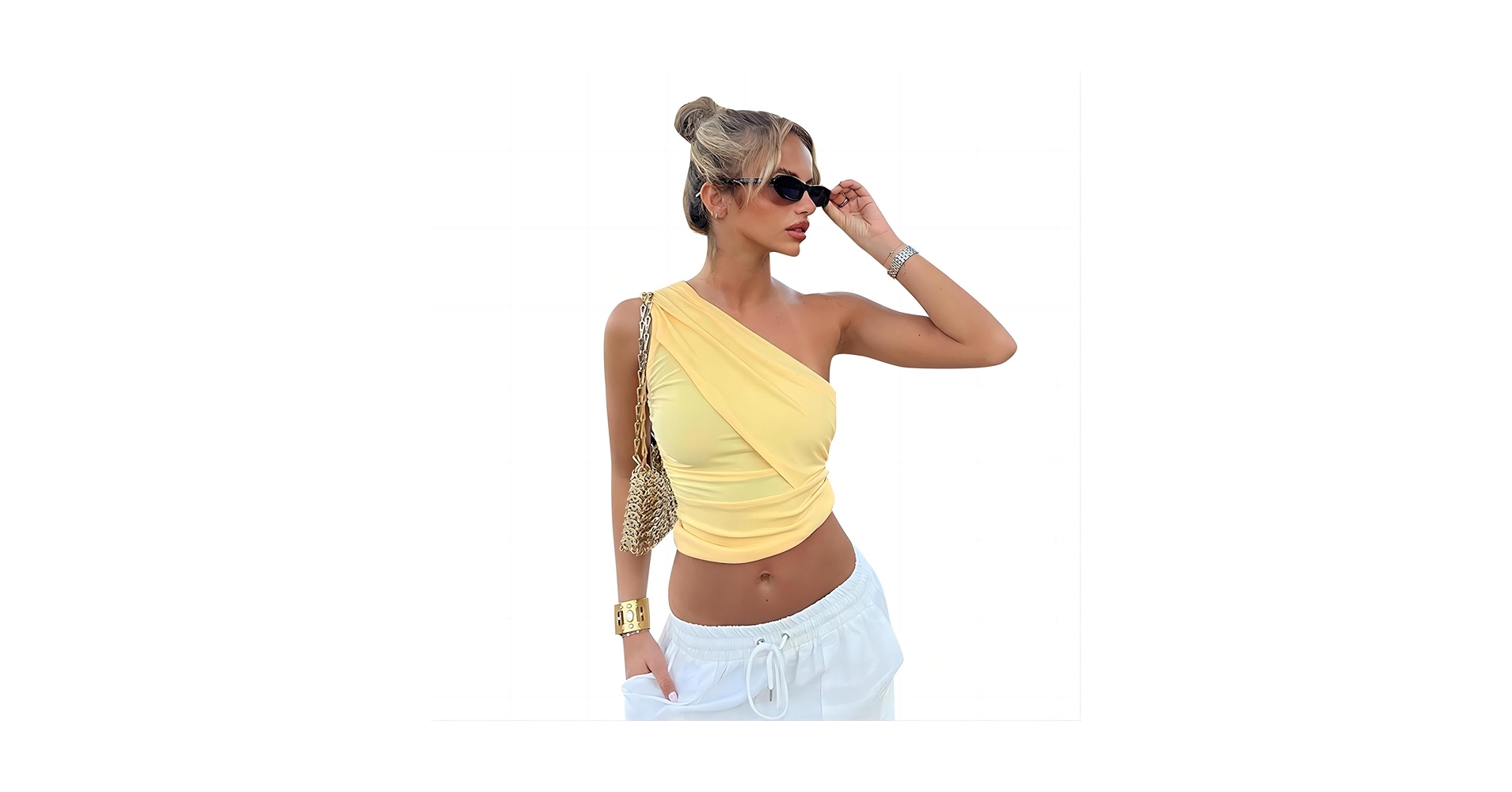 トップス sheller one shoulder ribbon shirt tops one shoulder ribbon tops – shéller / シェリエ