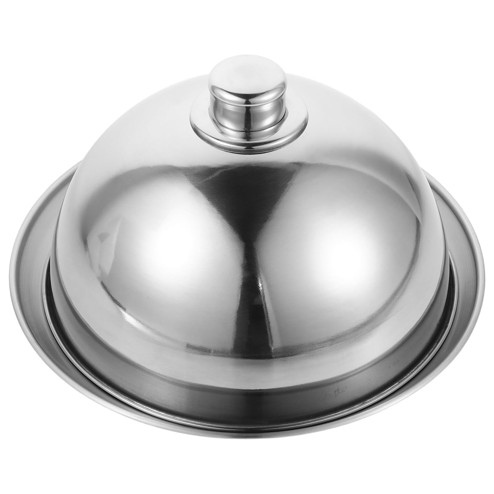 Cúpula para Alimentos de Acero Inoxidable con Asa, 30cm, Plata