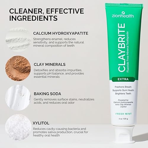 Miniatura 4 de Claybrite Pasta de dientes extra fuerte, 4 onzas