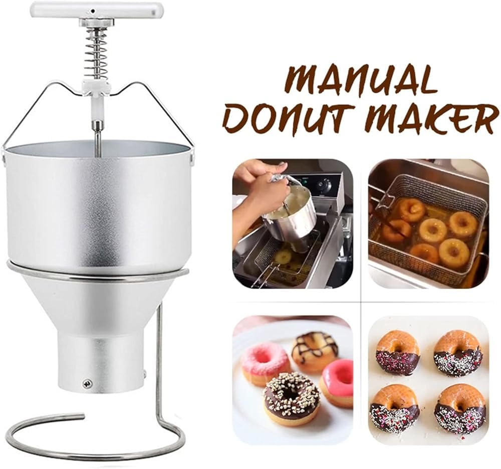 Mini Donut Maker - Manueller Teigspender mit einstellbarer Dicke für perfekte Donuts - Edelstahlkonstruktion