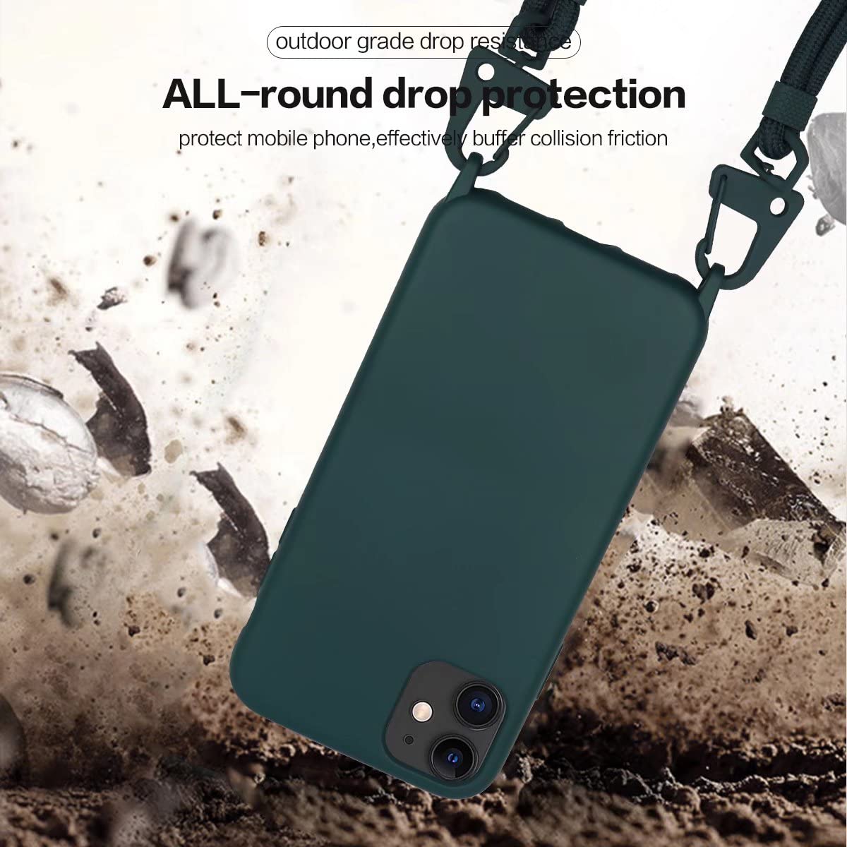 GoodcAcy Custodia Compatibile con iPhone 7 Plus/iPhone 8 Plus, Custodia da Collo per Smartphone,Cover con Cordoncino da Indossare Cordino Laccio