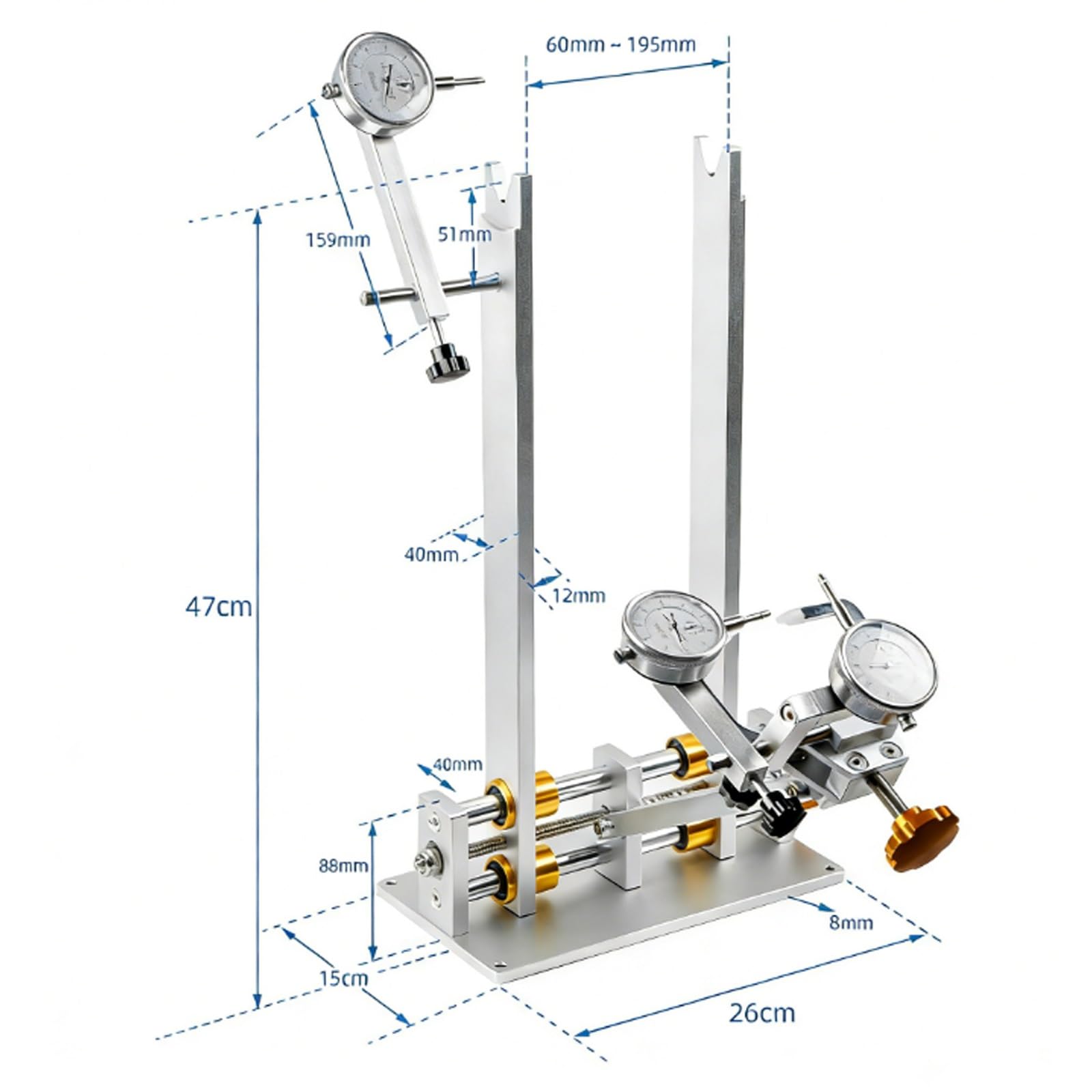 Soporte Rueda de Bicicleta de Aluminio de liberación rápida con Eje pasante ajustador de llanta Plegable alineación de Mantenimiento Ruedas de 26" 27,5", 700C, 29"
