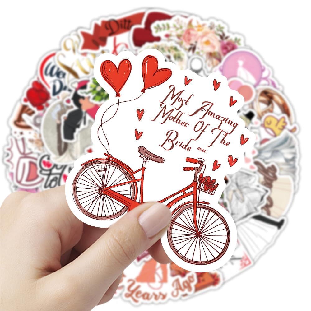 50PCS Wedding Decoration Stickers for Skateboard,Scrapbook - Image 4