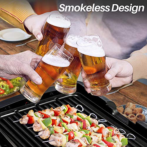 Secura Smokeless Indoor Grill 1800-Watt Electric Griddle With Reversible 2 In 1 Grill And Griddle Plates Plate, Glass Lid, Extra Large Drip Tray (Dishwasher Safe) #TOP5