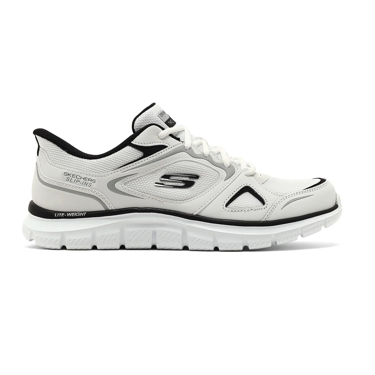 Skechers TRACK EZRAL 233039TK WBK Erkek Spor Ayakkabı Beyaz 42.5 EU