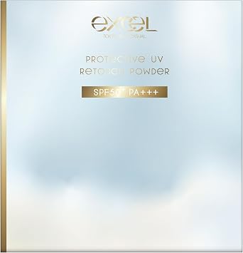 excel Protective UV Retouch Powder with Puff, Clear Beige, Limited Face, Sunscreen