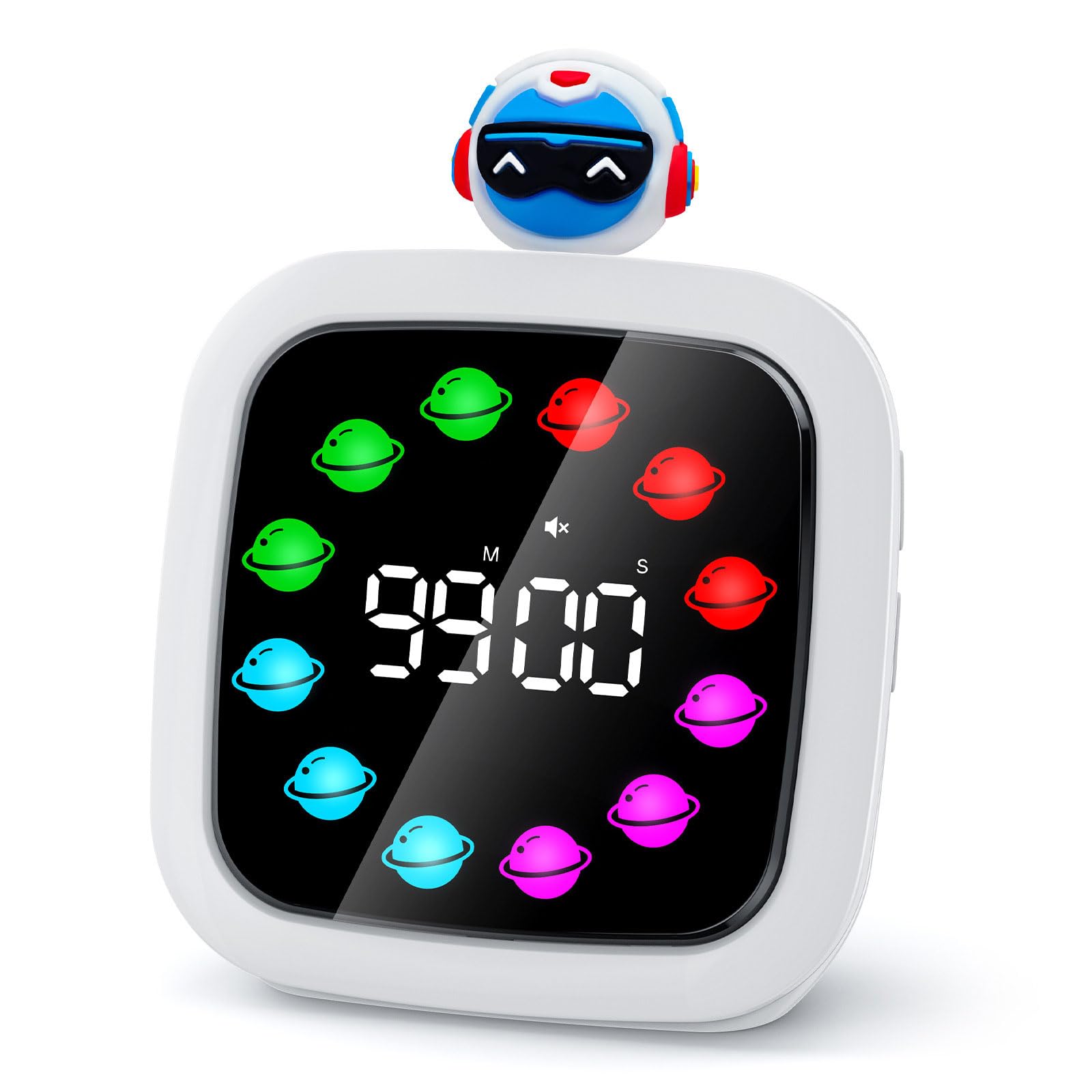 99 Minutes Visual Timer Quiet Operations Countdown Alarm Clock Kitchen Time Management Tool for Kids