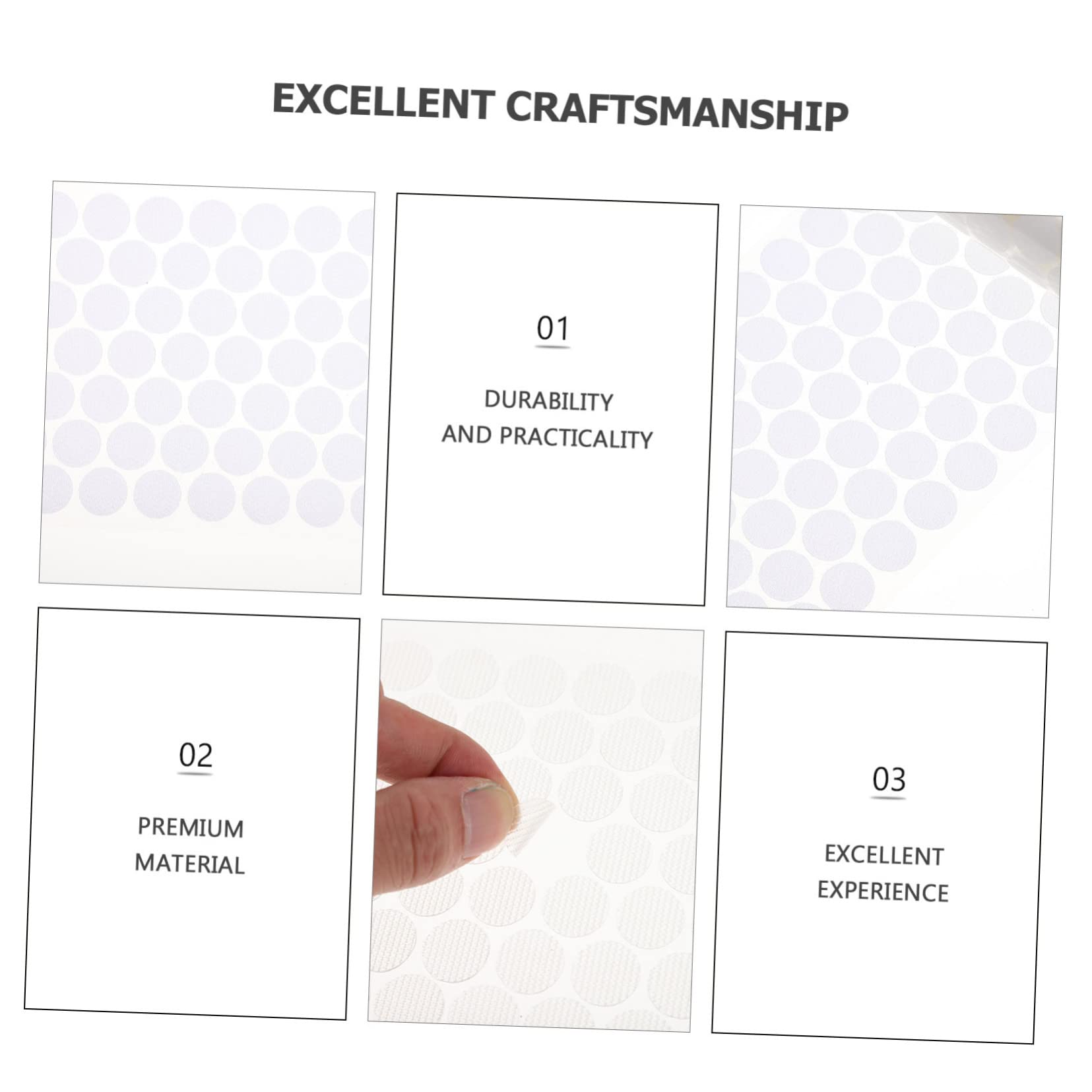 EXCEART 1500pares Almohadillas Adhesivas Redondas Transparentes Para Bricolaje Autoadhesivas y Resistentes Para Manualidades Decoraciones y Fijación De Objetos Casa y Oficina