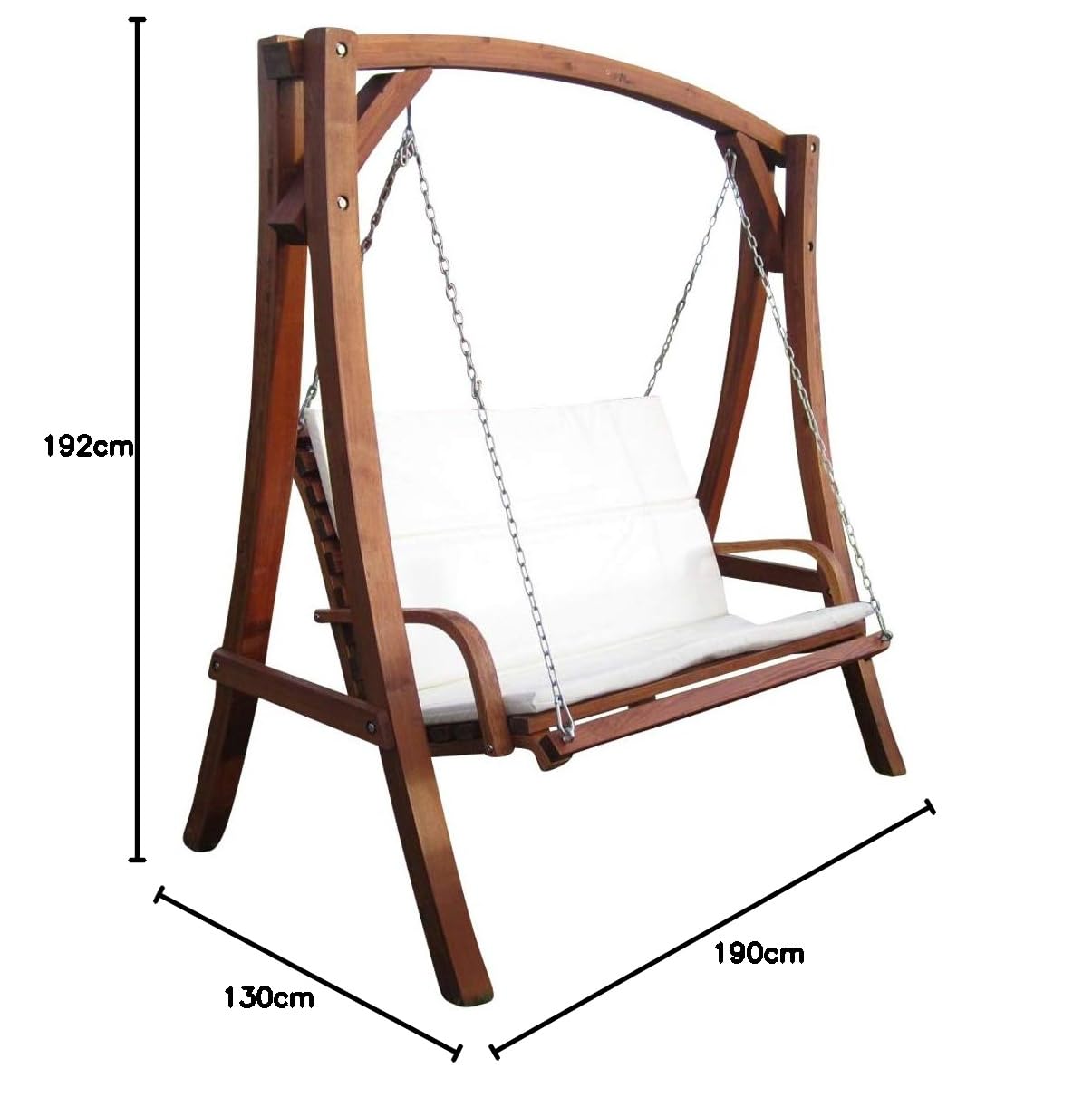 AS-S Columpio de Hollywood Columpio de jardín Columpio de Madera de Madera Alerce Modelo KUREDO103OD