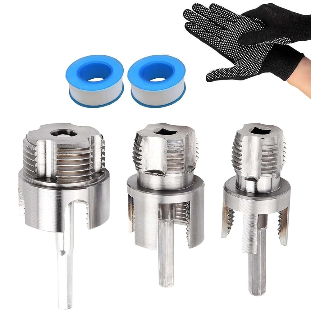 Jnchdghwa As Shown Dual-Function Pipe Taping And Threading Tool, Premium Carbon Steel Internal& External Threader For Multiple Pipe Sizes Suit