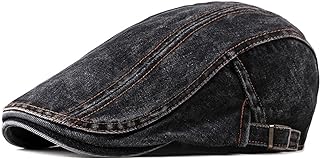 Men's Cotton Flat Ivy Gatsby Newsboy Driving Hat Adjustable Irish Cabbie Ivy Driving Hunting Cap