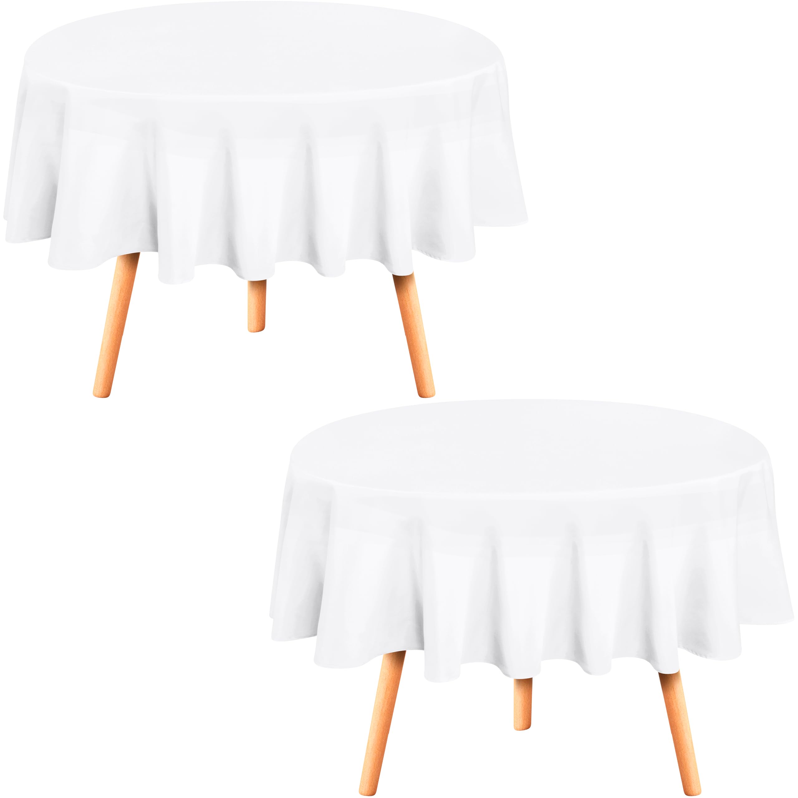 Utopia Kitchen Round Table Cloth 2 Pack(90 Inches - tablecloths | Mubboo