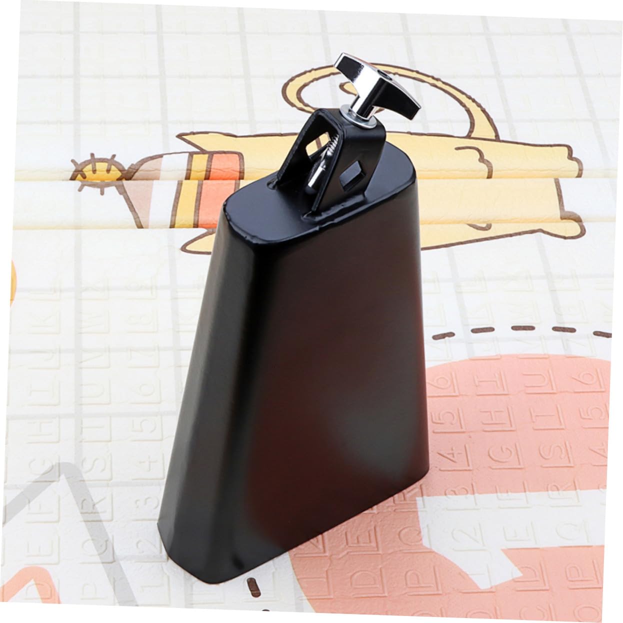 BESTonZON Metalowy Cowbell Perkusyjny Czarny Do Zestawu Perkusyjnego Trwały Instrument Muzyczny z Ergonomicznym Designem Idealny Do Edukacji Muzycznej Chłopiec Dziewczynka i Ćwiczenia Rytmu