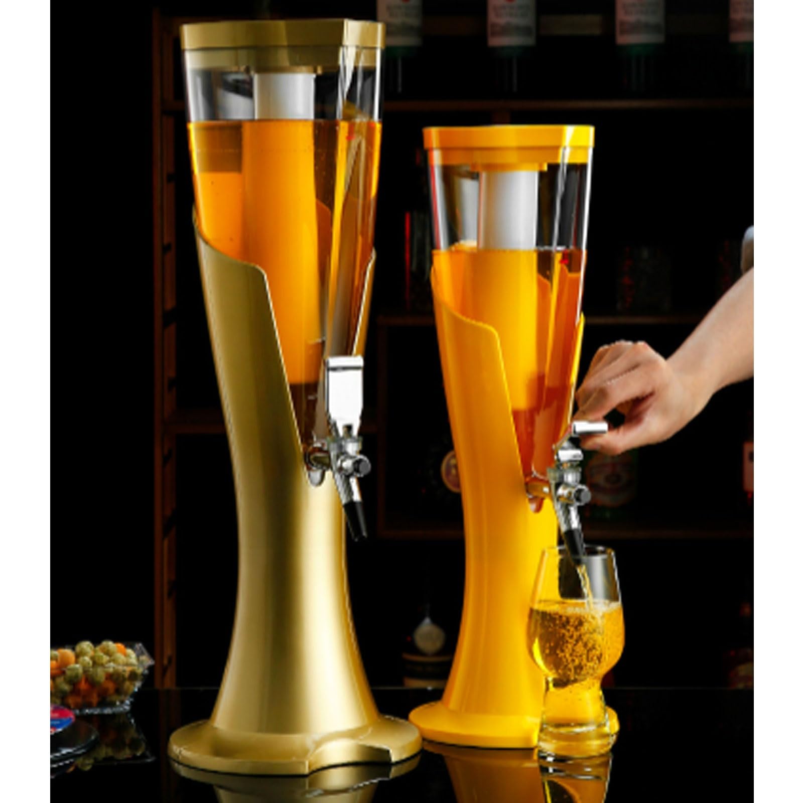Girafe à Bière,1.5L/3L Tireuse à Bière,tireuse a Biere Pro,Girafe Biere Distributeur de Distributeur de bière for la fête KTV Restaurant Buffet Barbecue(Color:Gold,Size:1.5L)