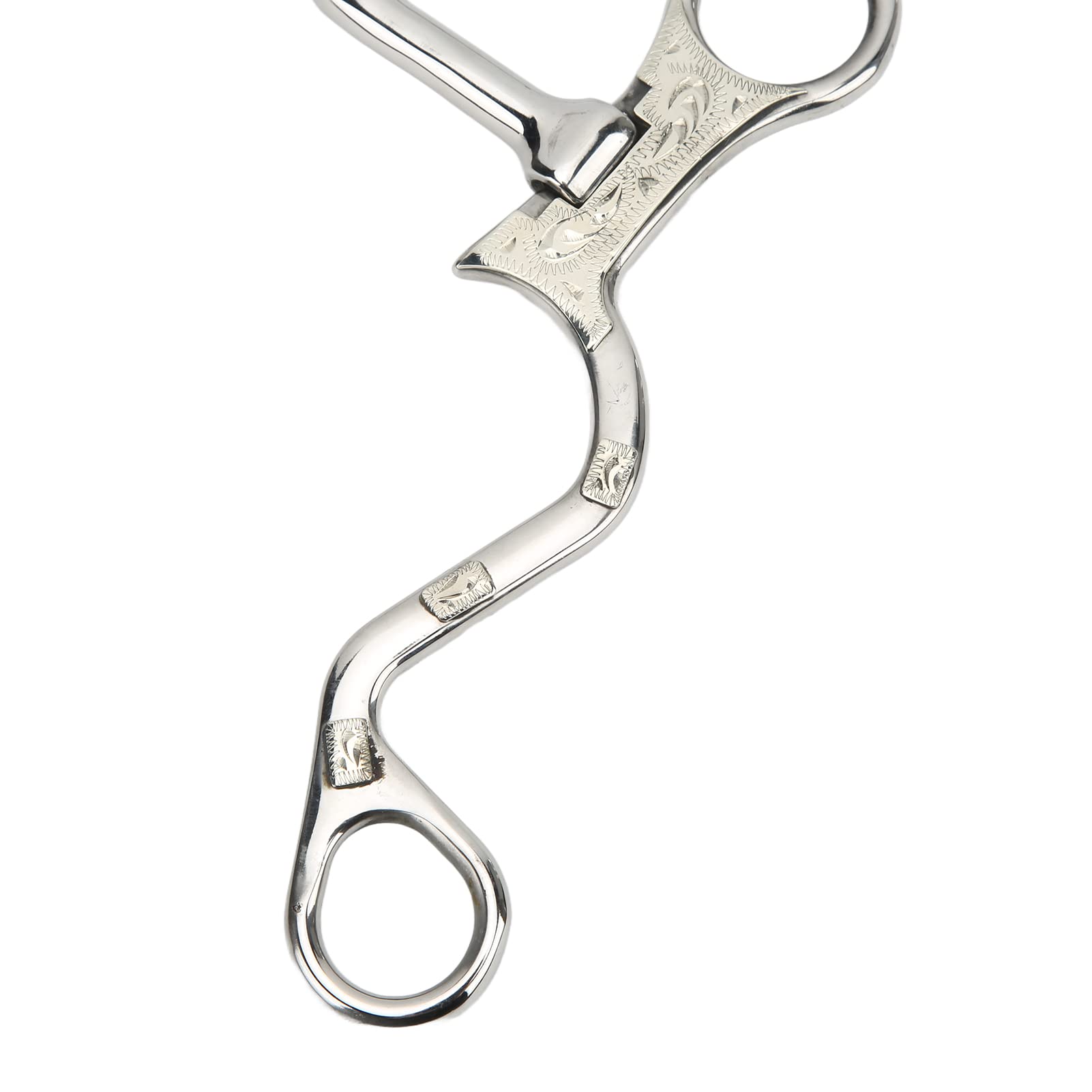 Tnfeeon Morso per Cavallo, Morso Pelham in Acciaio Inossidabile per Equitazione (130 MM)