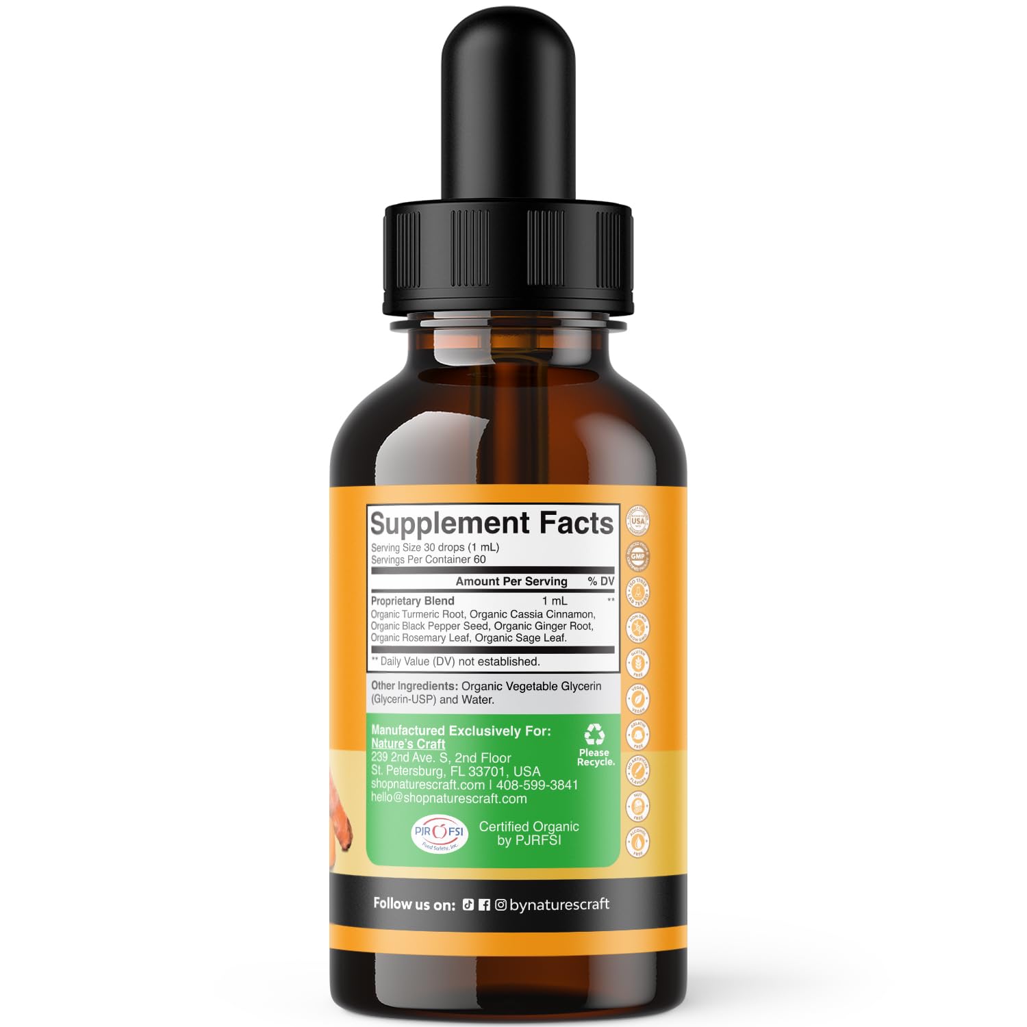 Organic Turmeric Drops for Adults - Movement Support - Sugar Free - 2 FlOz — Amazon image 8