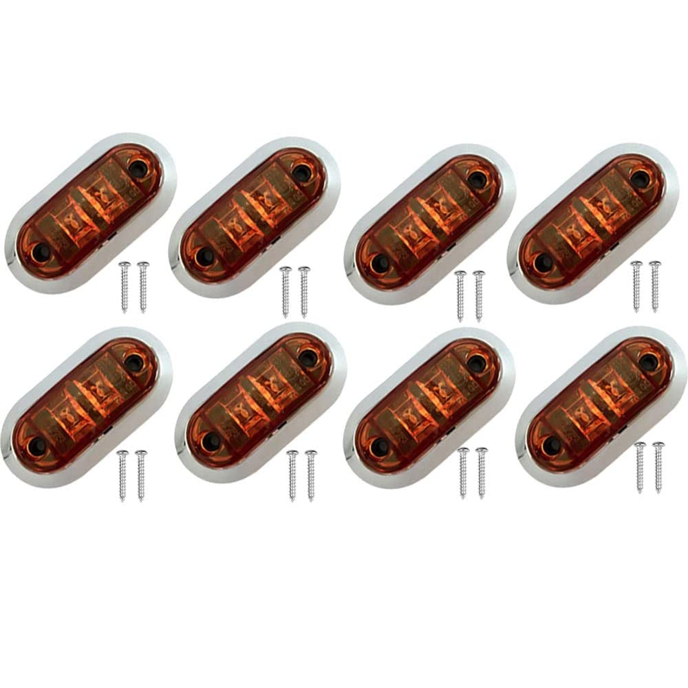 Gebildet 4pcs Rouge 12V-24V Marqueur Latéral Avant 27 LED Remorque Camion, Marqueur