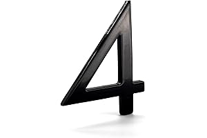 Montague 8 Inch Brushed Aluminum House Numbers for Modern Outdoor Décor
