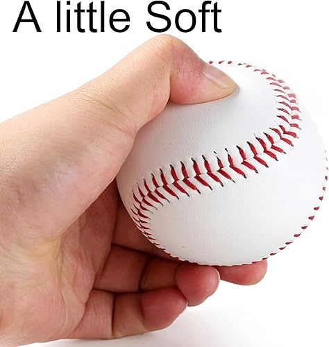 Vista 2 de Tamaño oficial estándar de béisbol en blanco de 9 pulgadas, adecuado para la máquina de entrenamiento de práctica de liga juvenil, lanzamiento