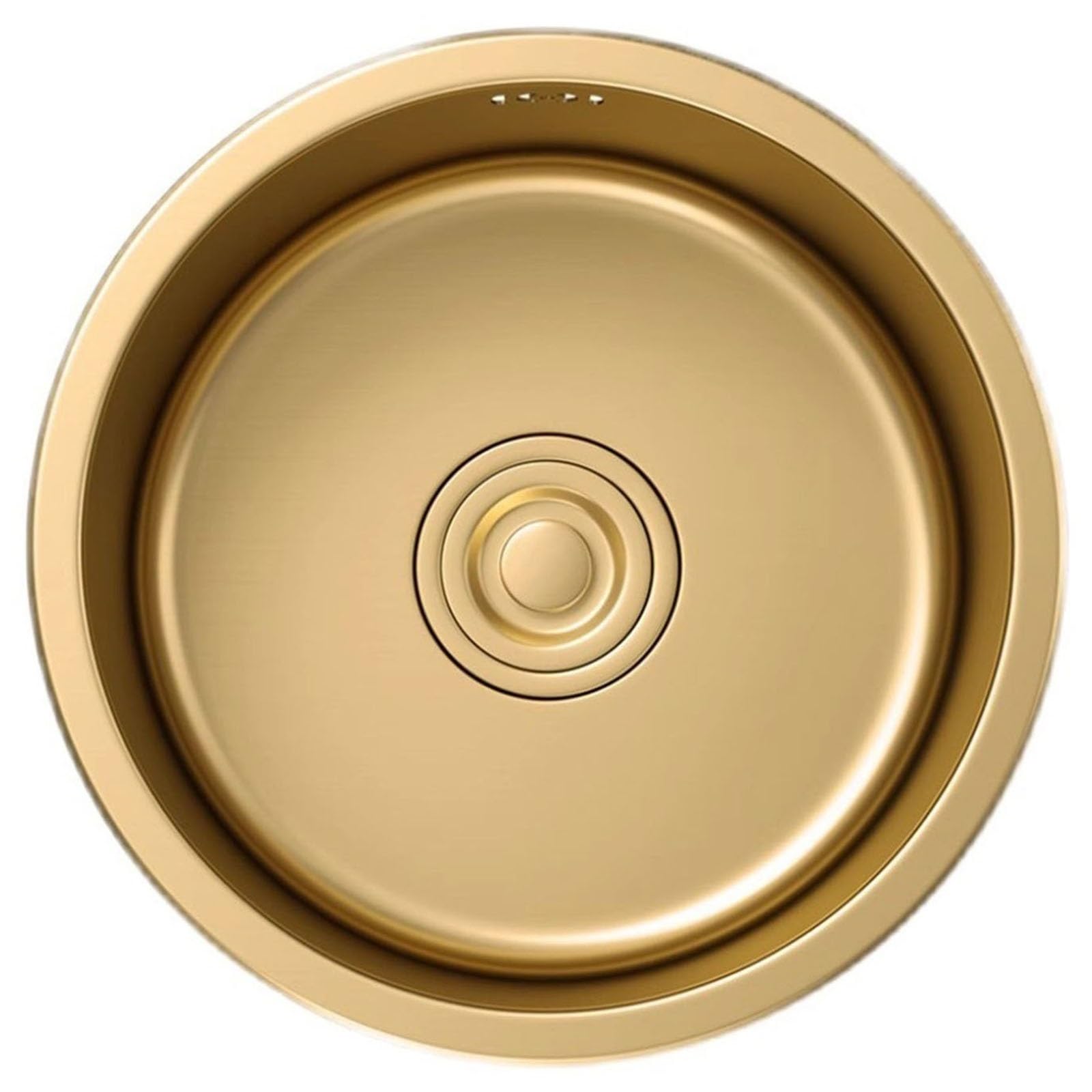 Weisi Gold Kitchen Space-Saving Rv Siphon Mini Small Size Sink En Round Sink Bar Counter Single Bowlstainless Steel Household Vegetable Washing Basin Water Pool (, 32 * 32 * 20Cm)